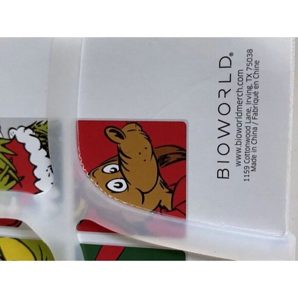 Set Of 4 Dr Seuss THE GRINCH WHO STOLE CHRISTMAS And Max Ceramic Coasters NEW - Picture 9 of 10